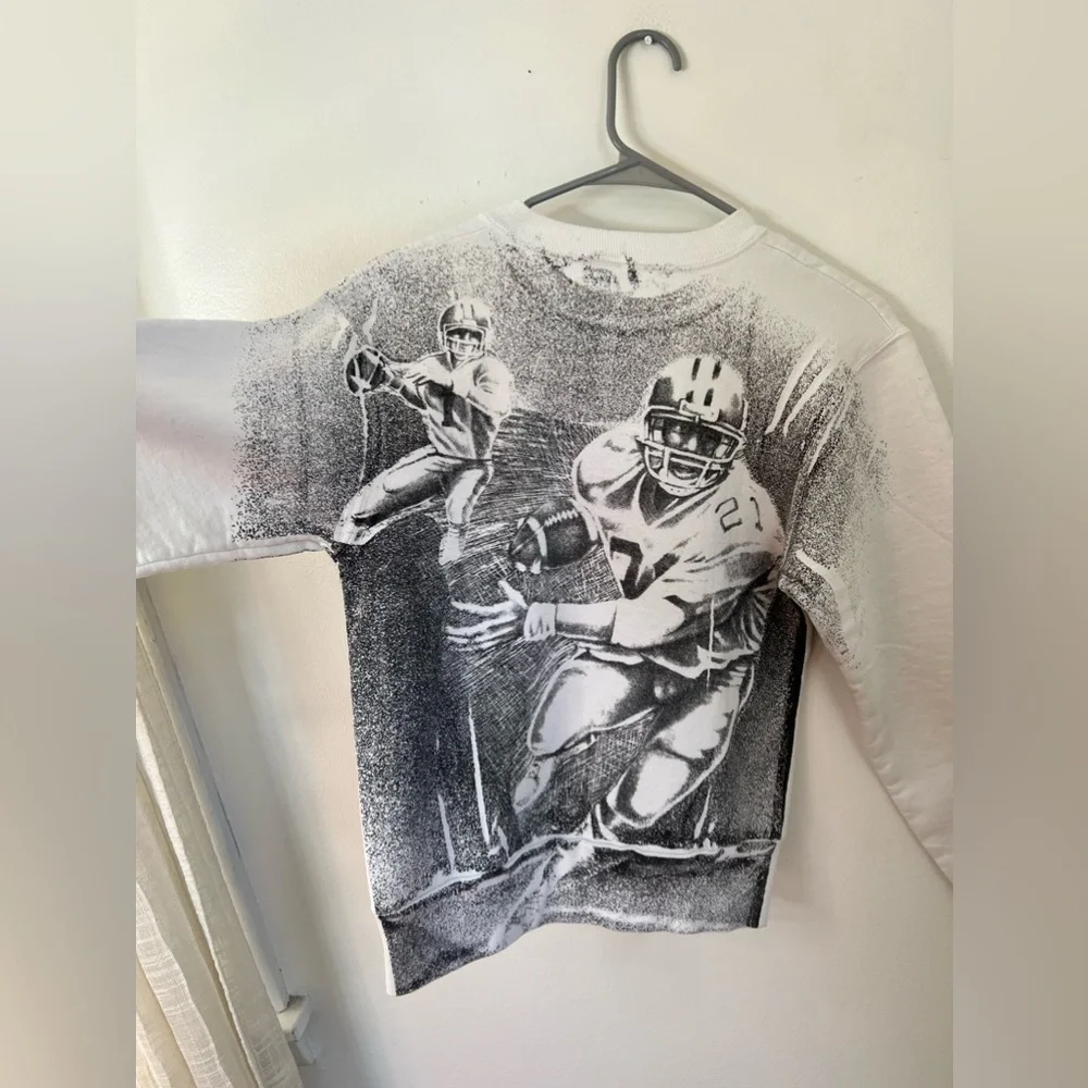 Vintage Ohio State AOP Graphic Sweatshirt Small